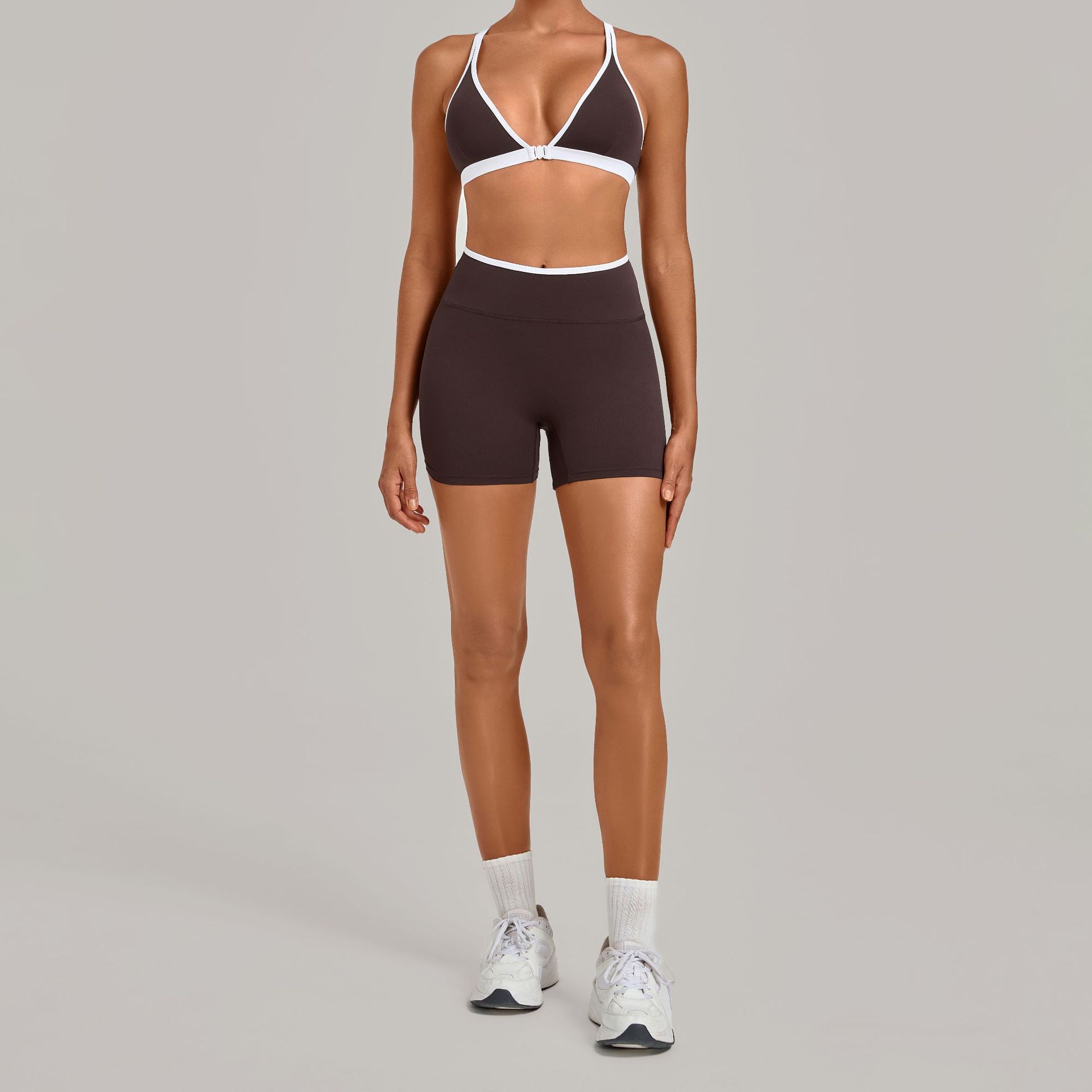 Women 2 Piece Yoga Set Deep V  - đánh giá và giá Crossfit Workout With Equipment